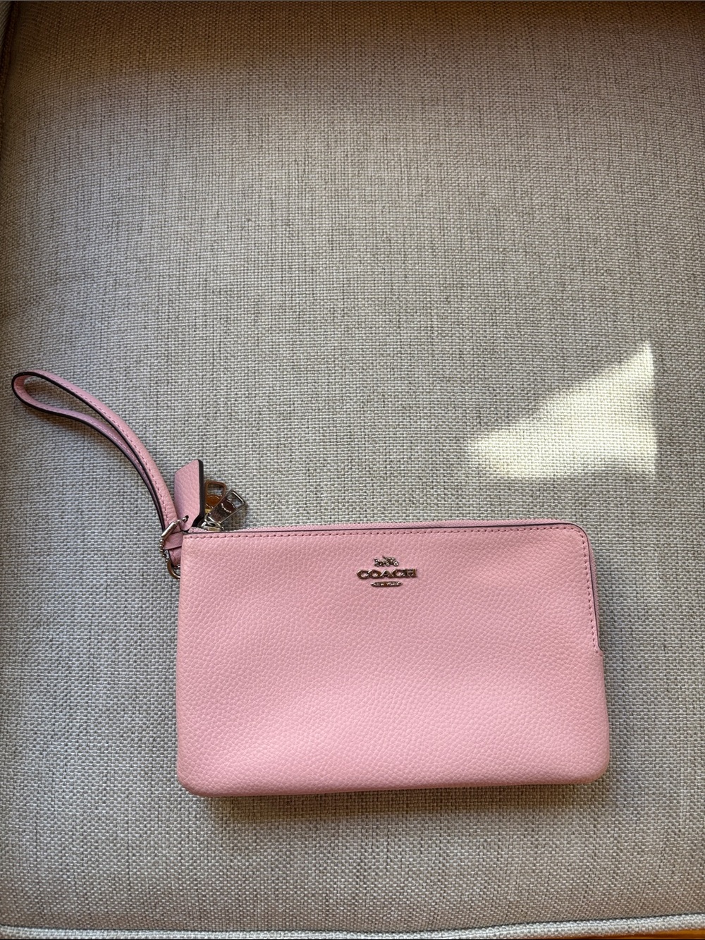 Coach Pink Leather Wristlet Clutch New Without Tags